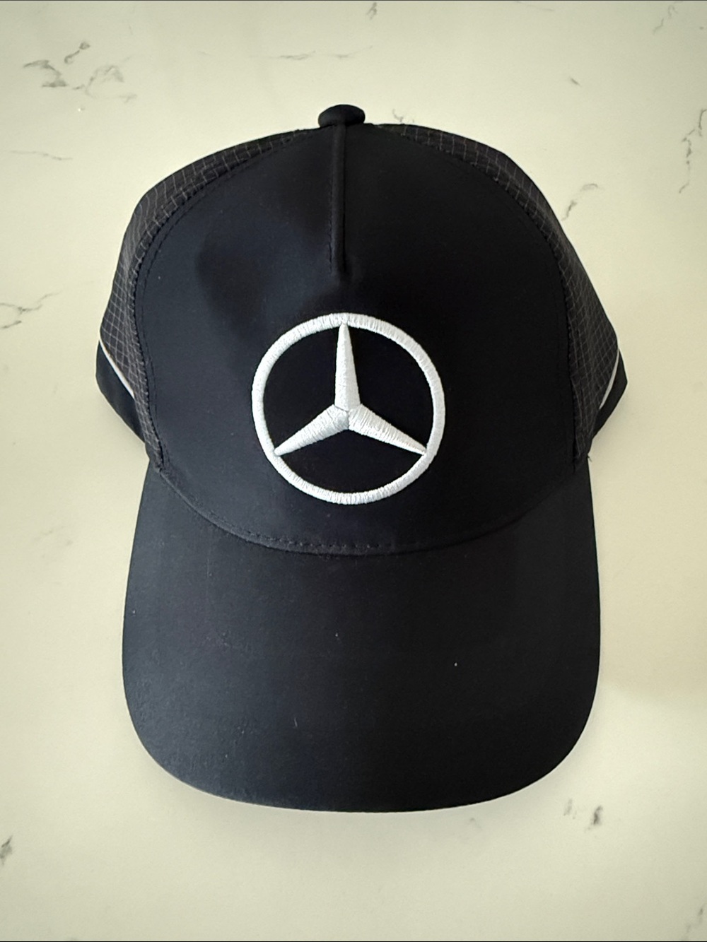 Mercedes AMG Petronas Black Baseball Cap with White Logo